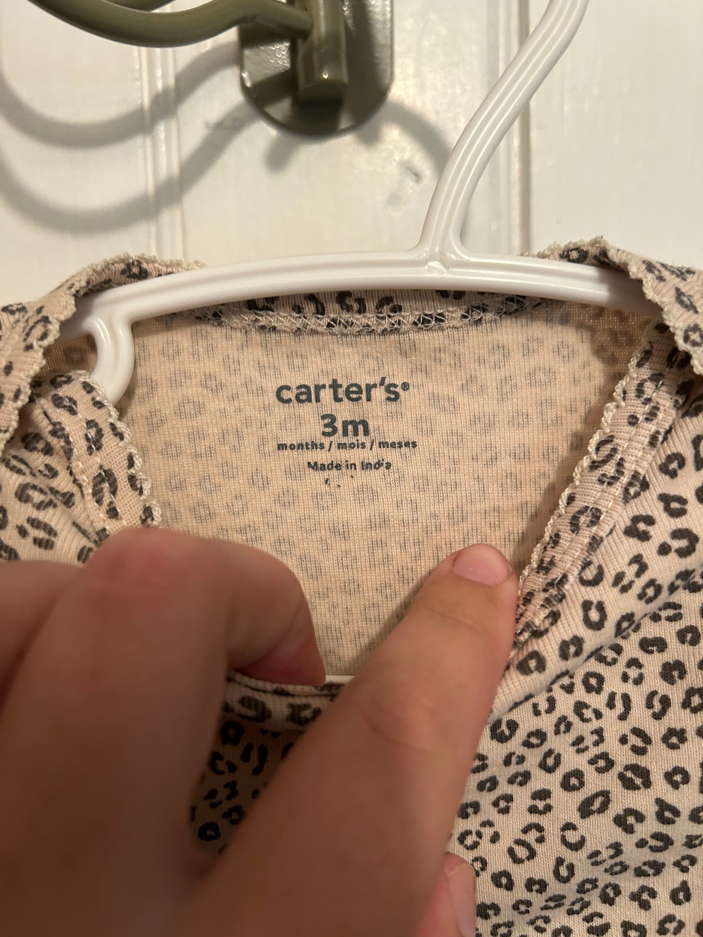 Carters 3m cheetah onesie