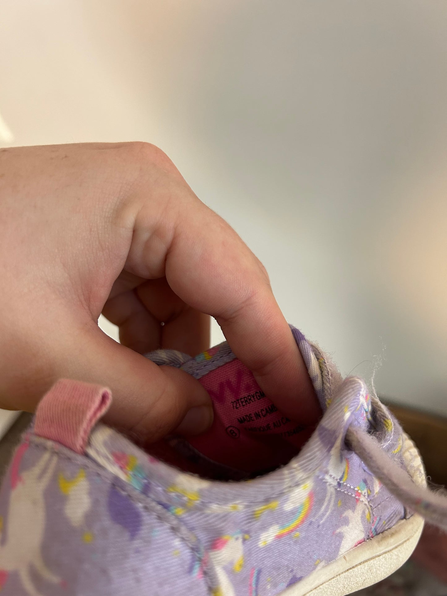 George toddler 8 purple unicorn sneakers