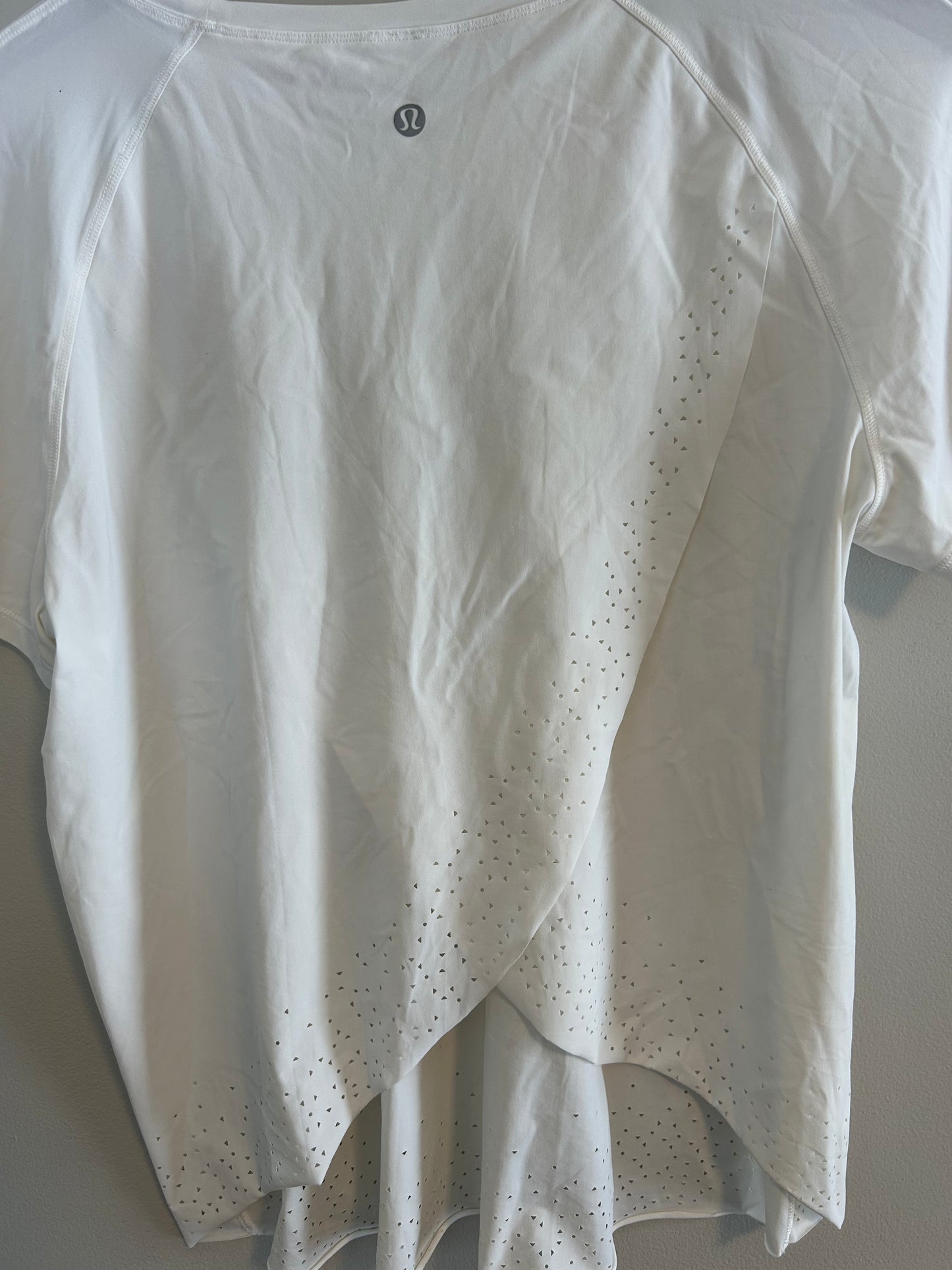 Lululemon medium white swoop open back top
