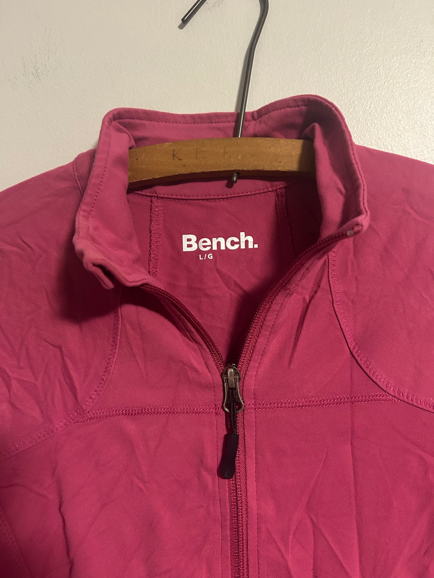 Bench large pink zip up sweater