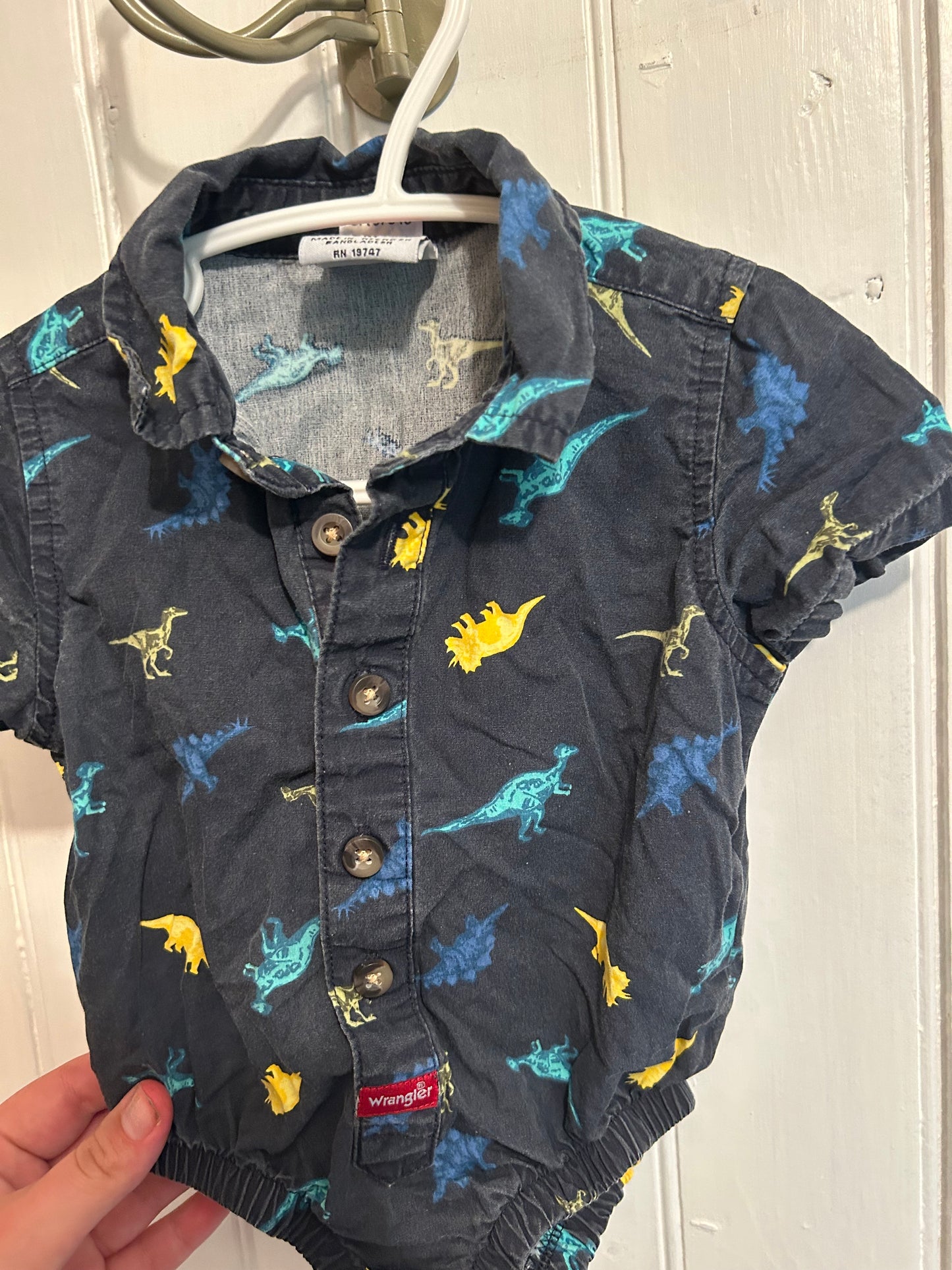 Wrangler 6m Dino button up flannel