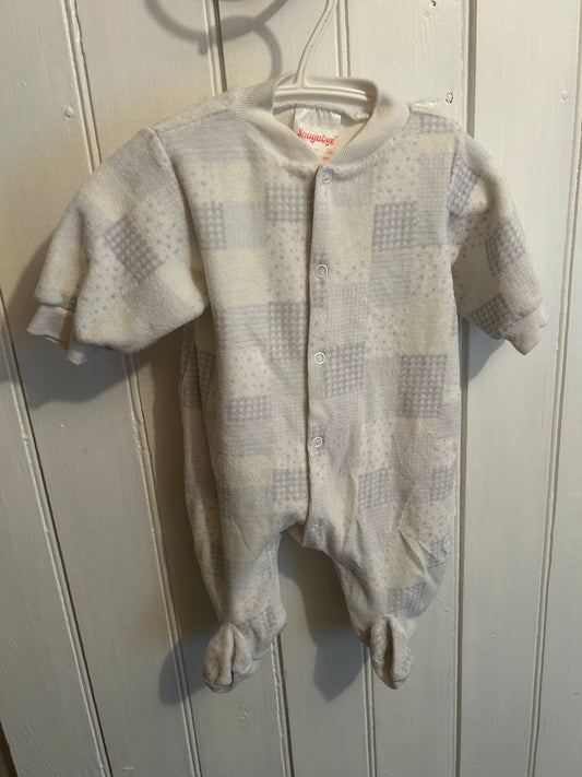 Vintage Snugabye 3m green & grey patchwork fleece sleeper