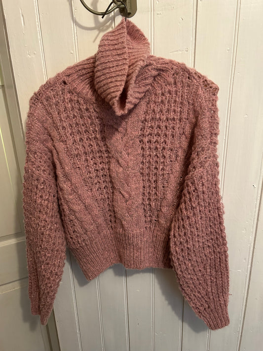 Gentle fawn xs pink knit turtleneck sweater