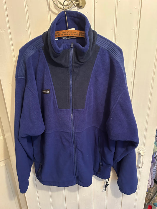 Columbia men’s large blue zip up fleece sweater