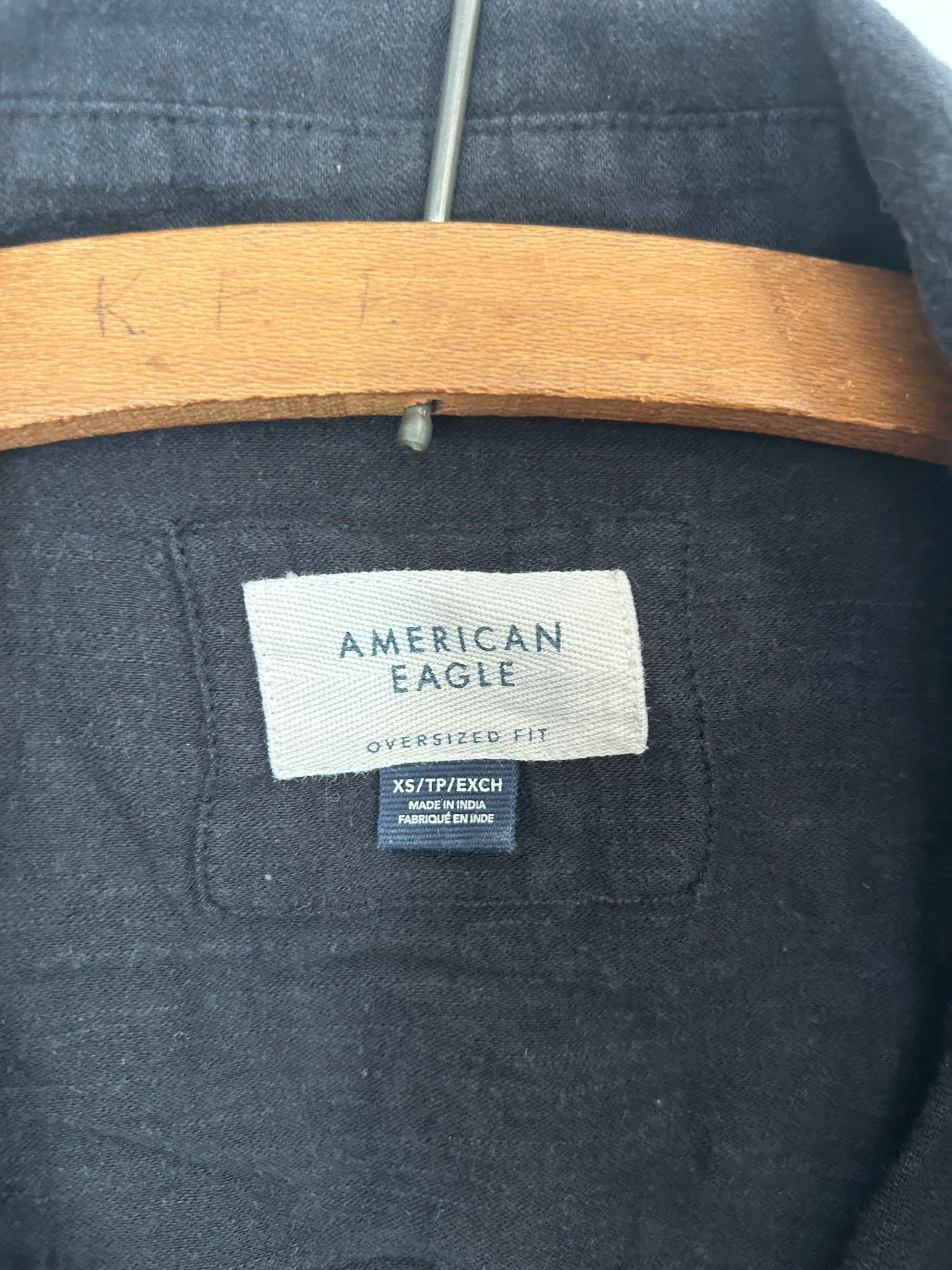 American eagle xs white & black button up linen shirt bundle