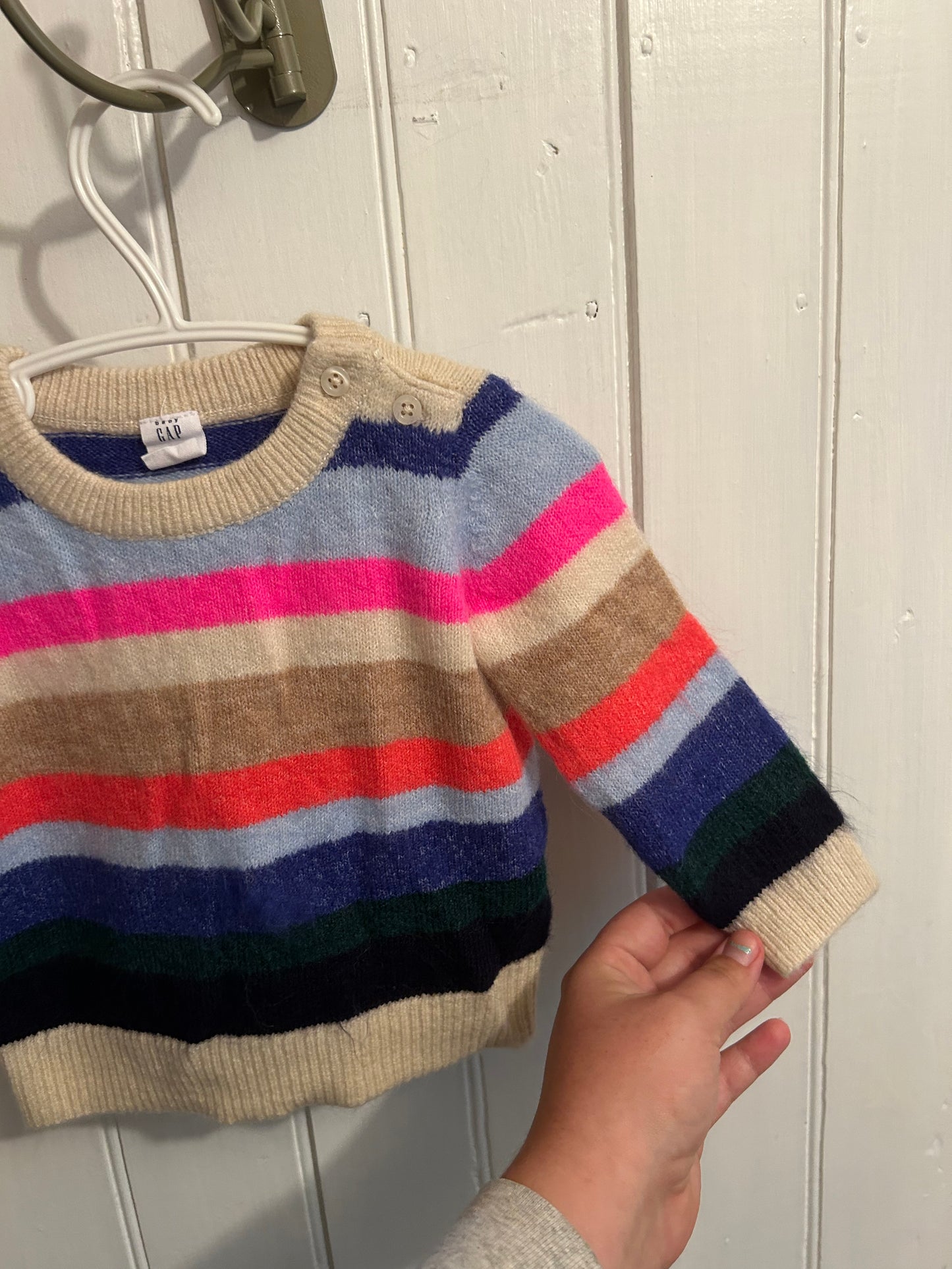 Gap 6/12m striped knit sweater