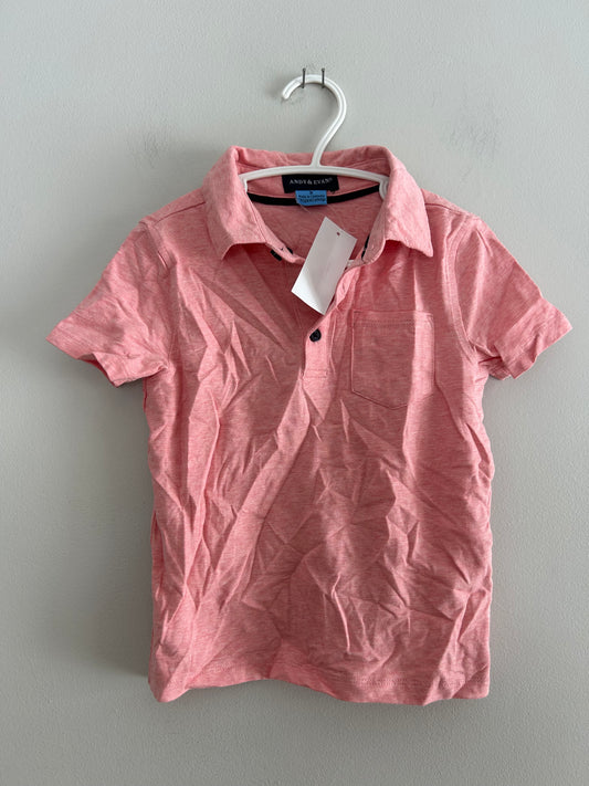 NEW Andy & Evan 3t pink polo top