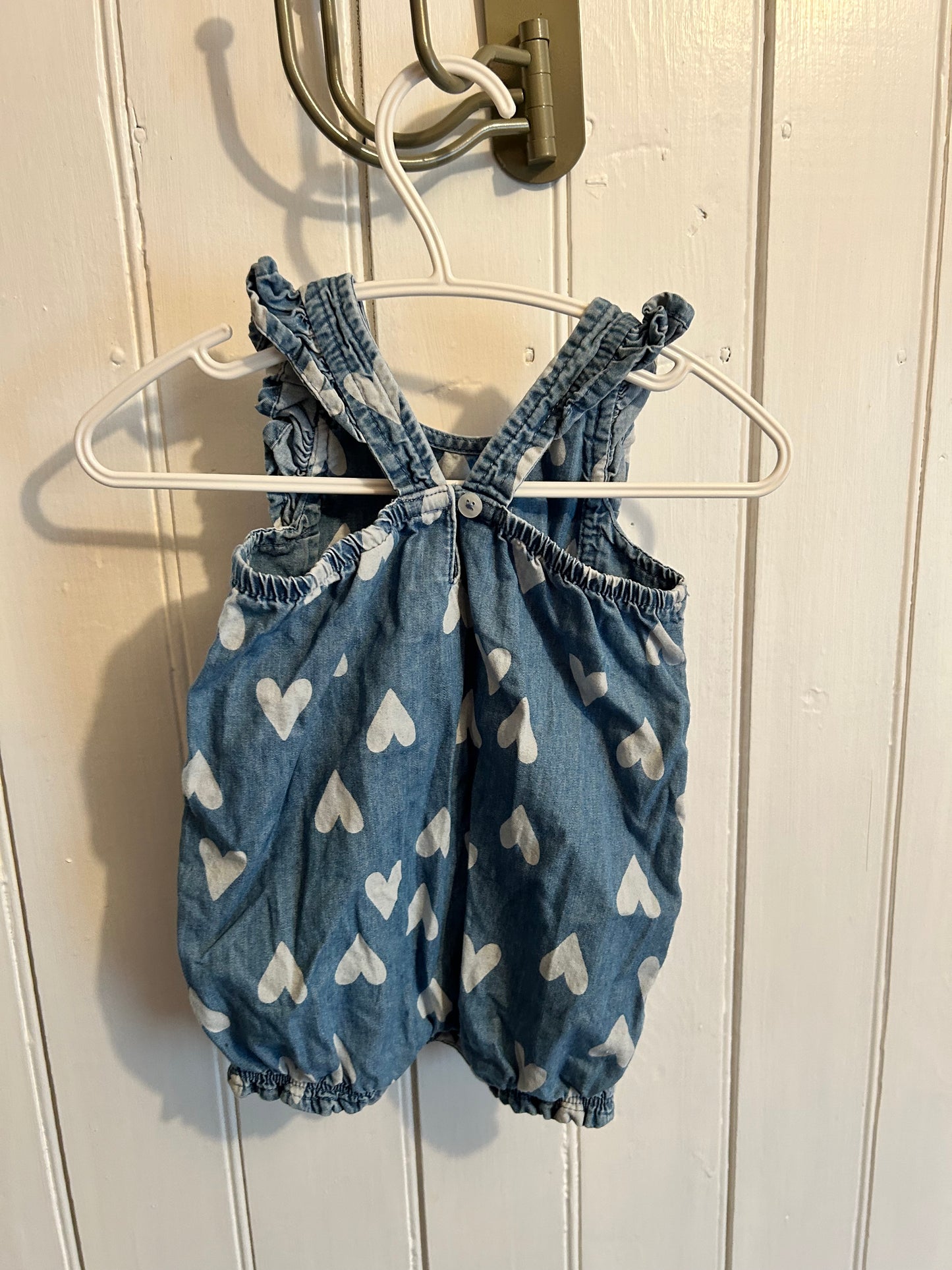 Carters 3m denim heart romper