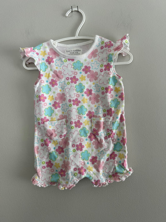 Love n cuddles 6m floral romper