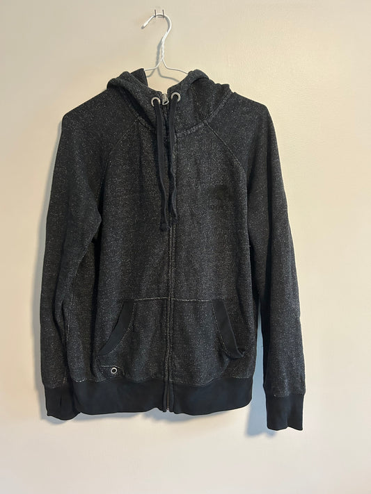 Roots women’s large black zip up hoodie sweater