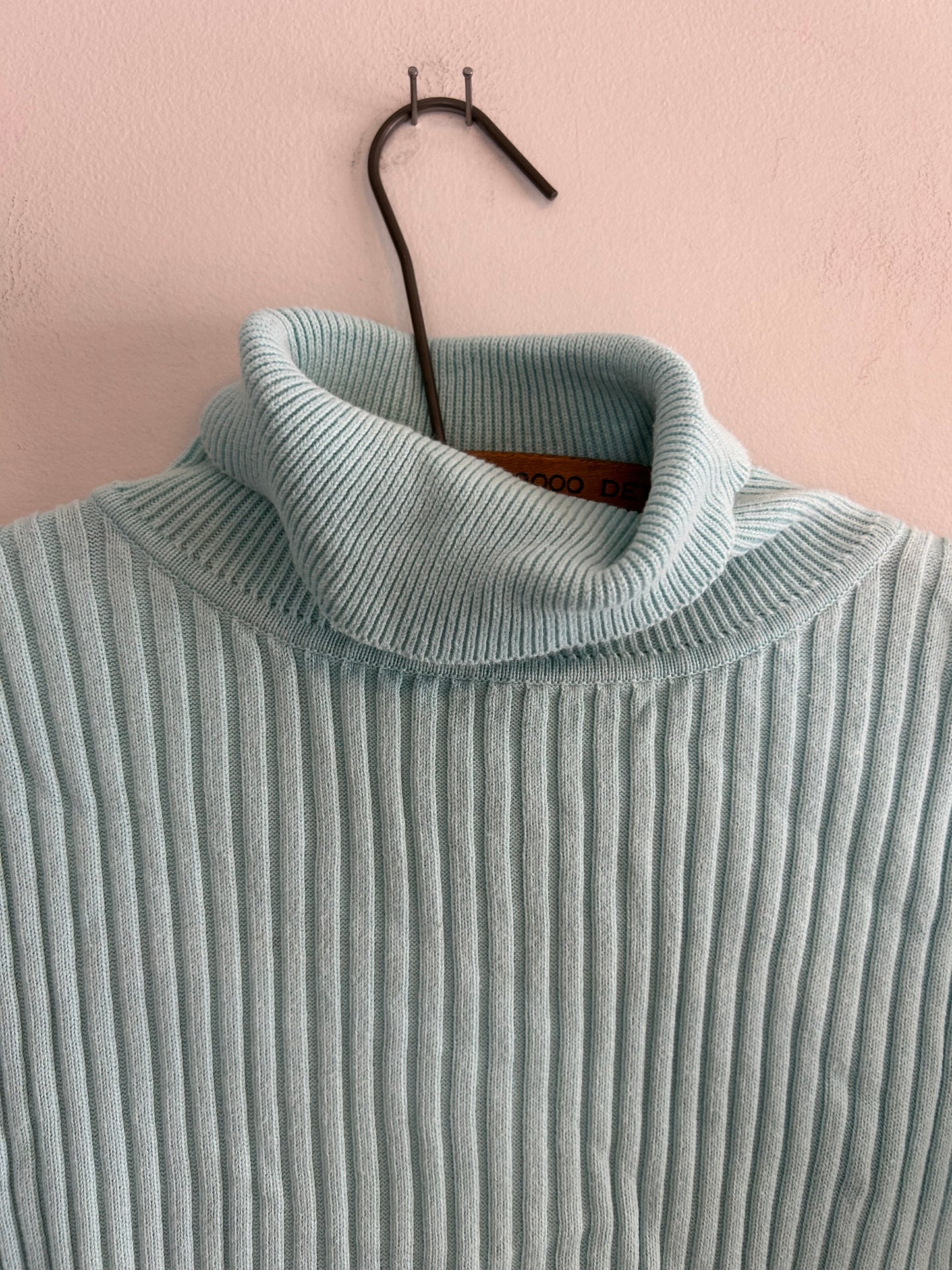 Northern reflection medium blue ribbed turtleneck tshirt