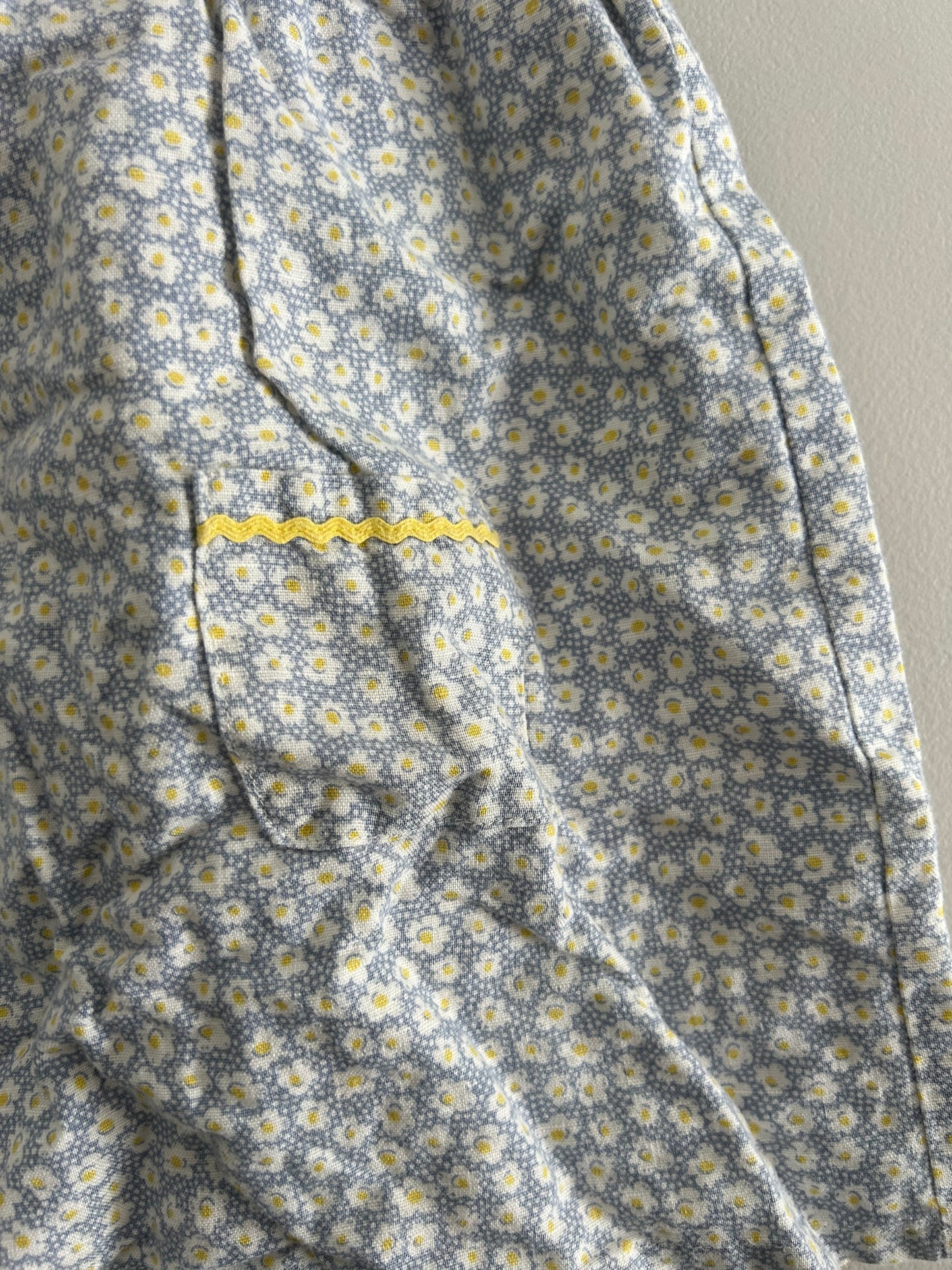 Baby Boden 6/12m blue & yellow floral dress