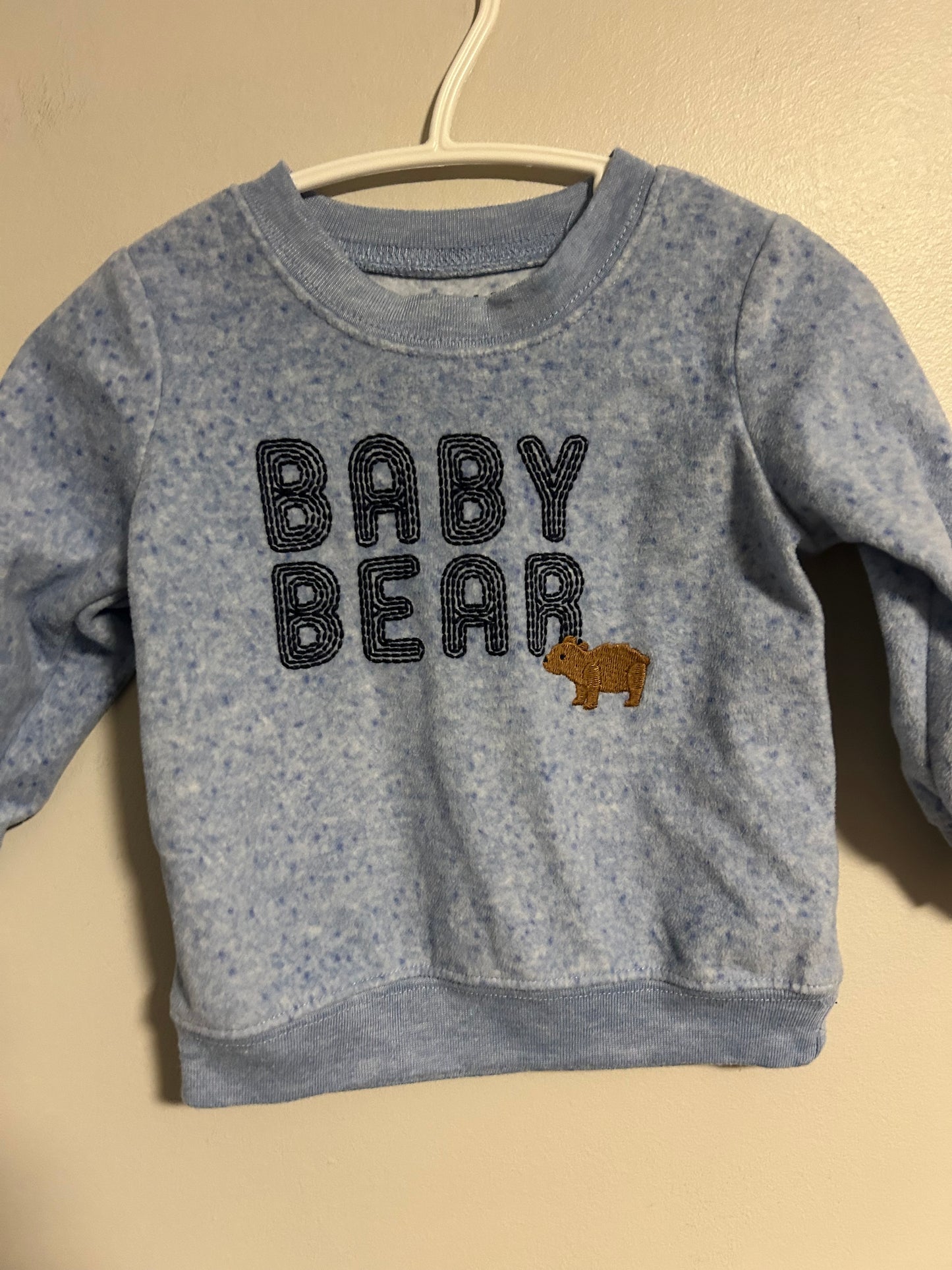 Carters 12m blue bear fleece set