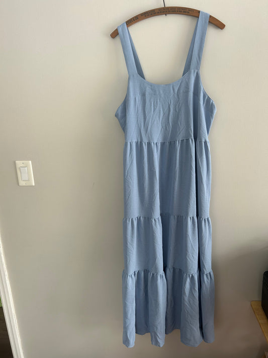 Black bow xl blue maxi dress