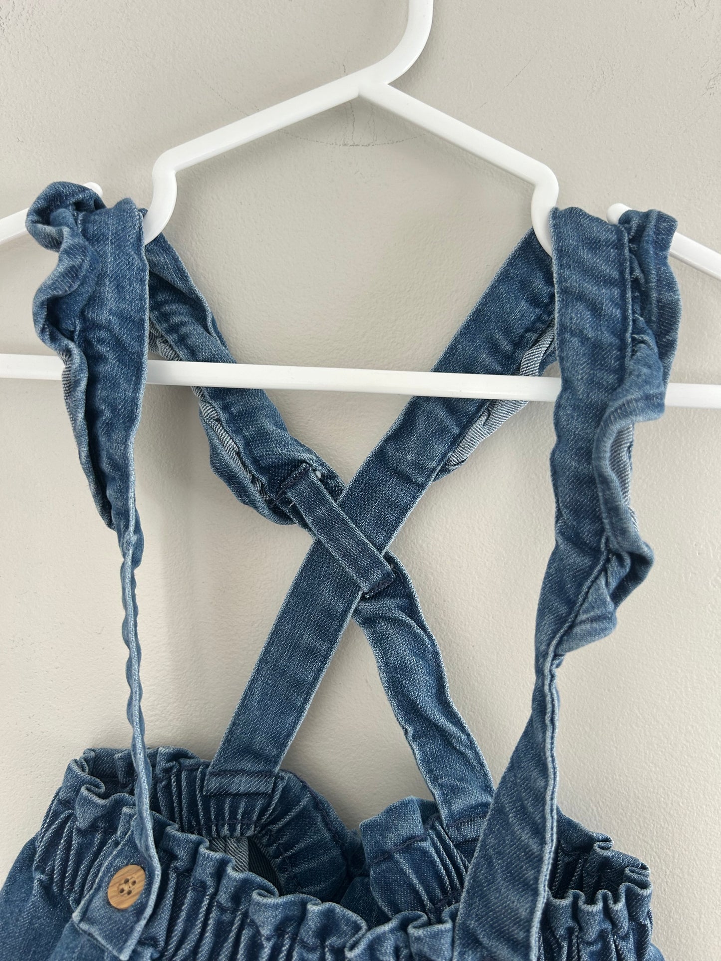 Carters 18m denim skirted overalls