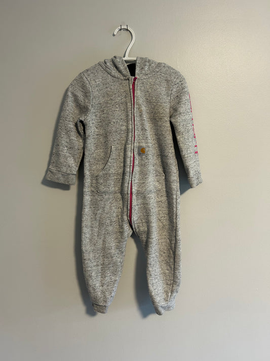 Carhartt 9m grey hooded sweater romper