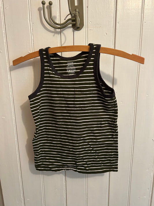 George 4/5 green stripe tank top