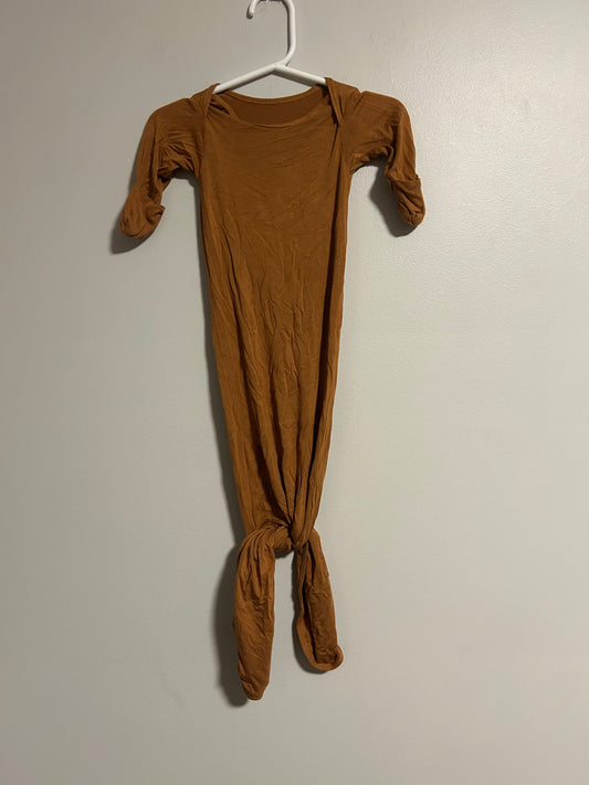 Brown newborn knot gown