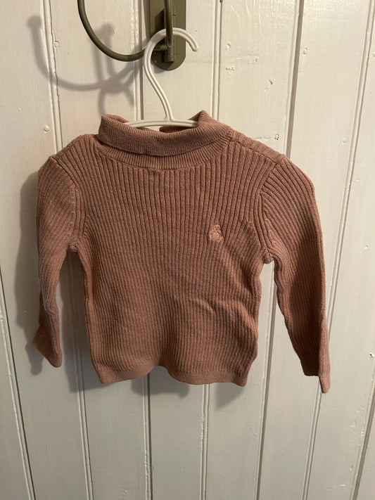 Gap 6/12m brown ribbed turtleneck top