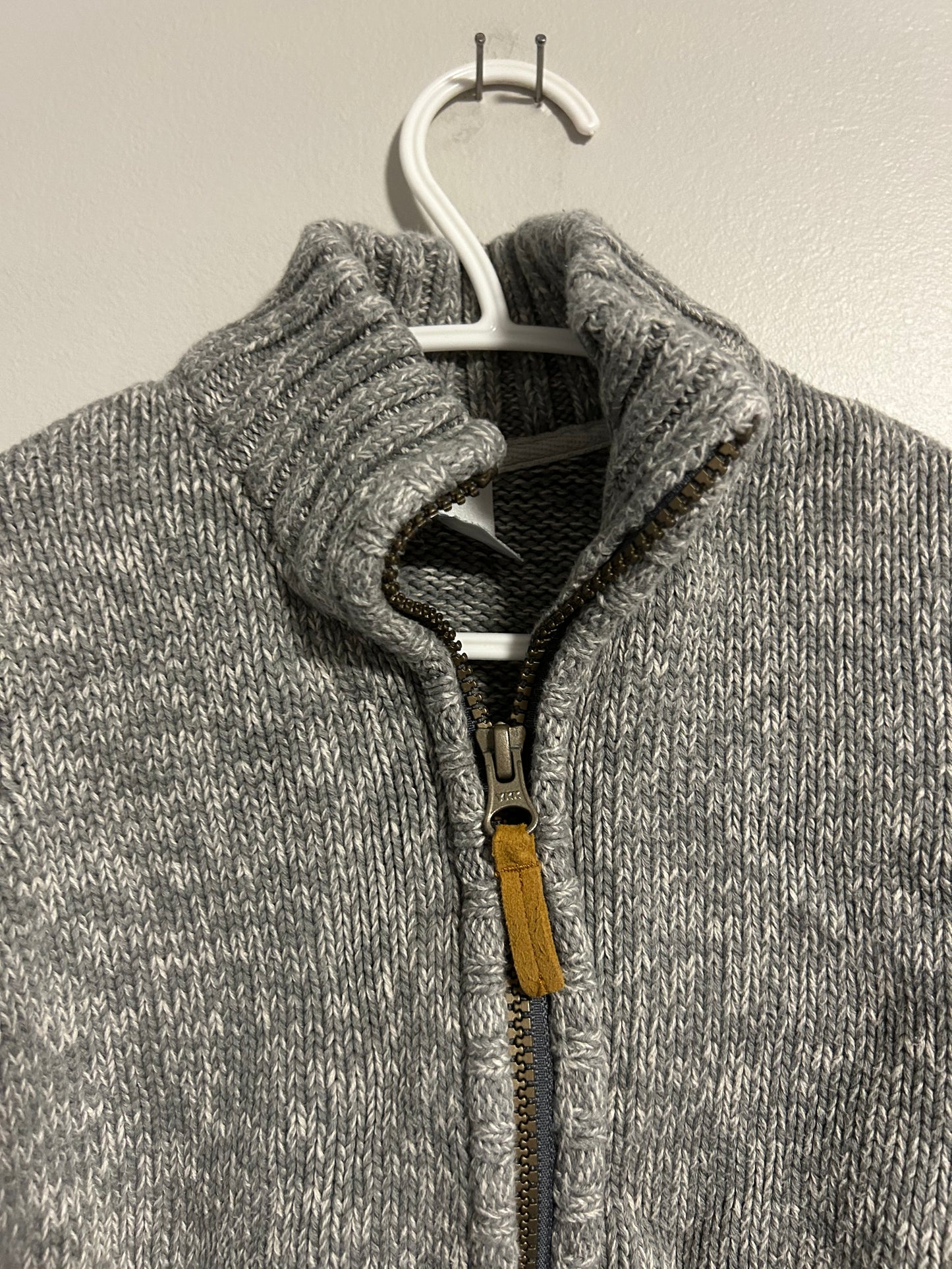 Carters 2t grey knit zip up sweater