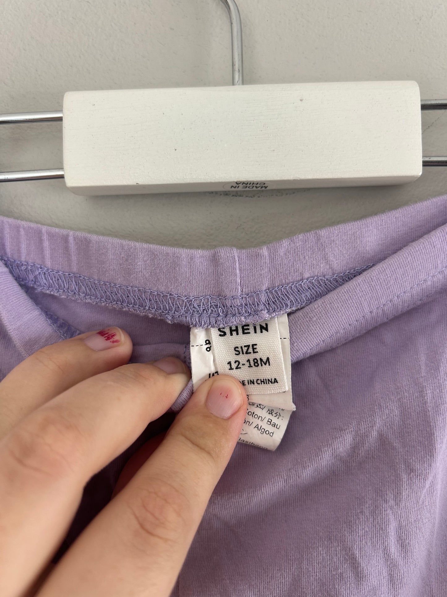 Shein 12/18m purple bike shorts