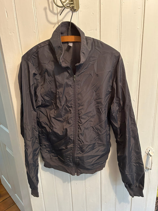 American apparel small grey windbreaker jacket