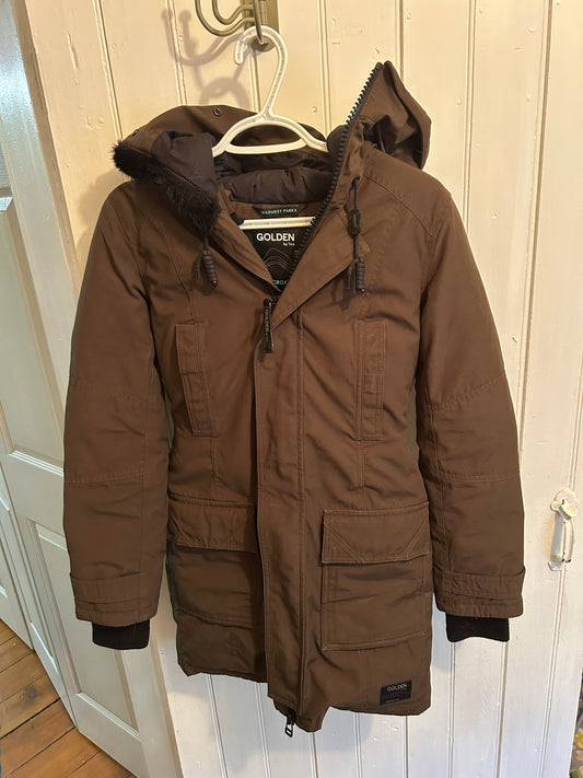 TNA small brown warmest parka winter coat