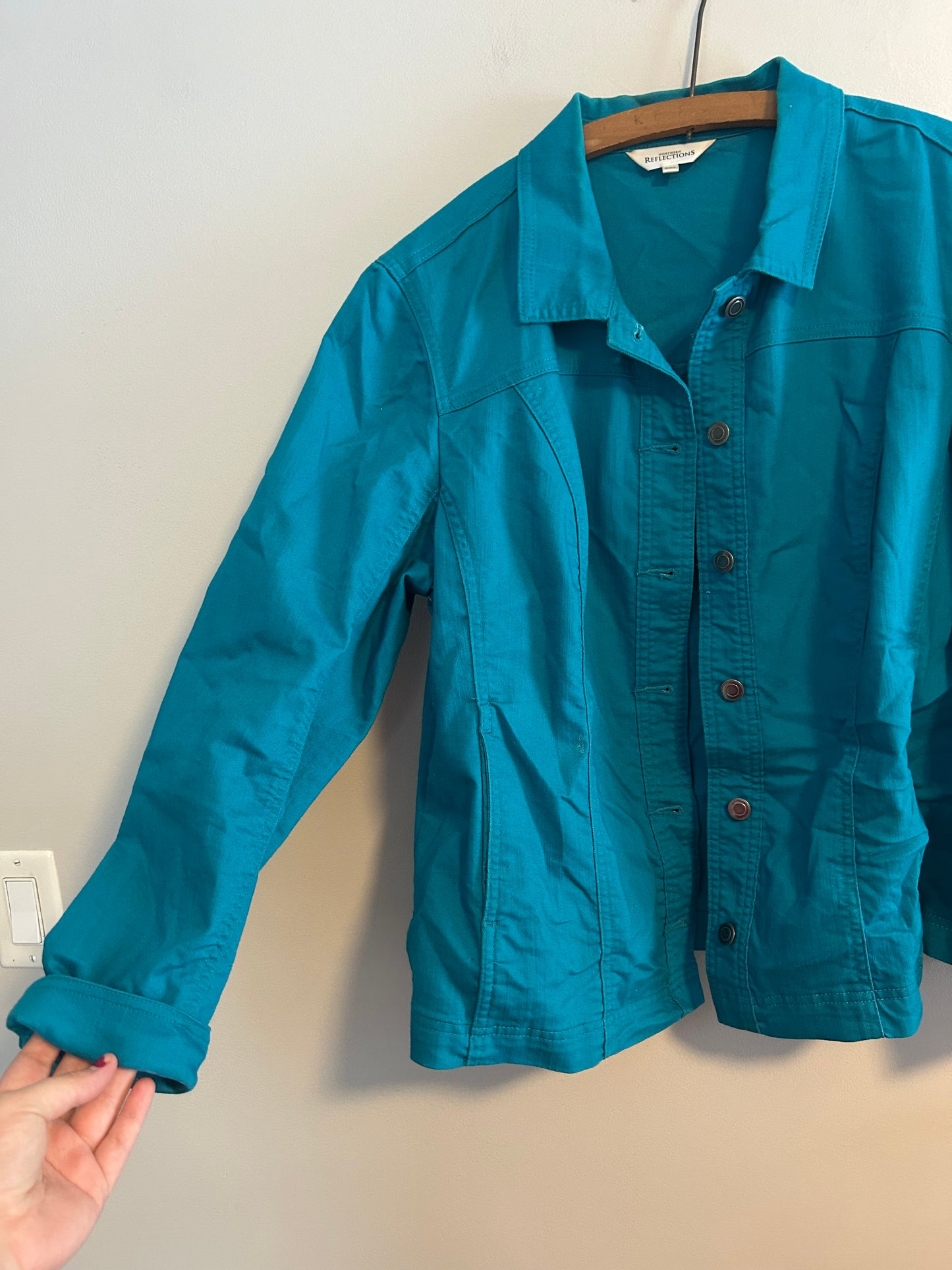 Northern reflections Xxl teal denim jacket