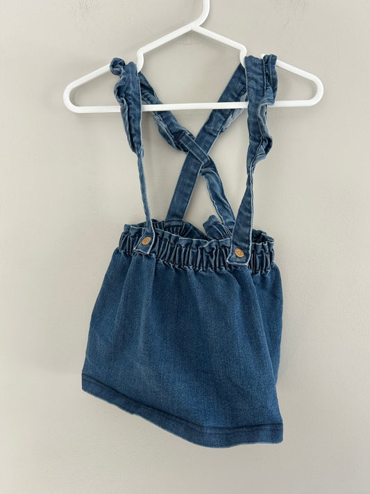 Carters 18m denim skirted overalls