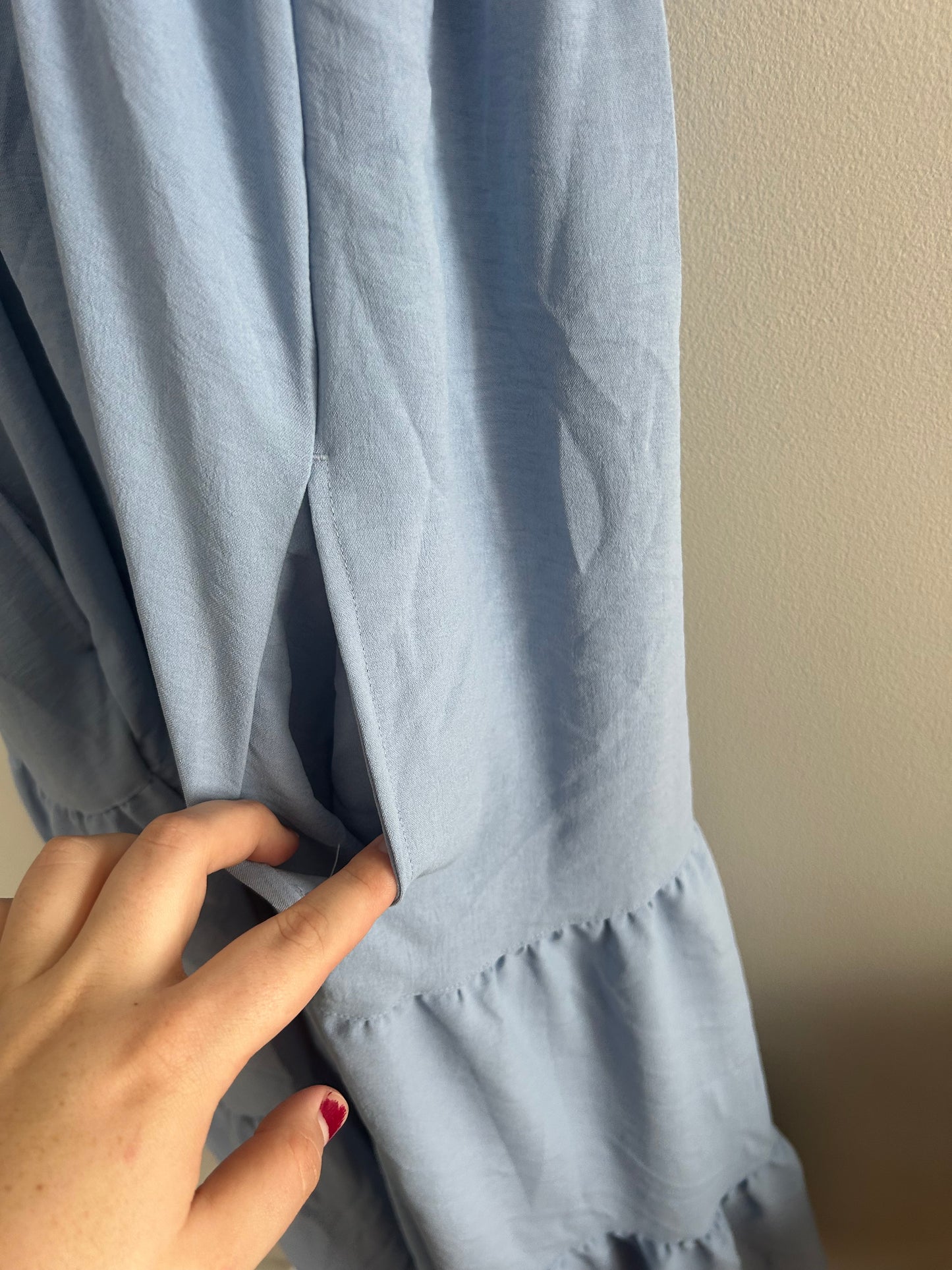 Black bow xl blue maxi dress