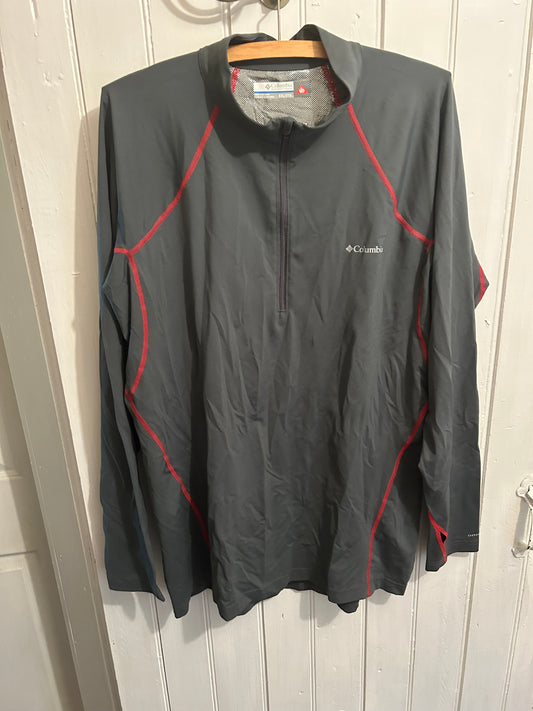 Columbia Xxl grey quarter zip sweater