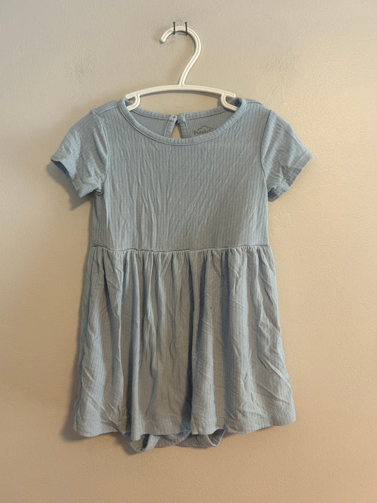 Carters purely soft 18m blue ribbed dress onesie