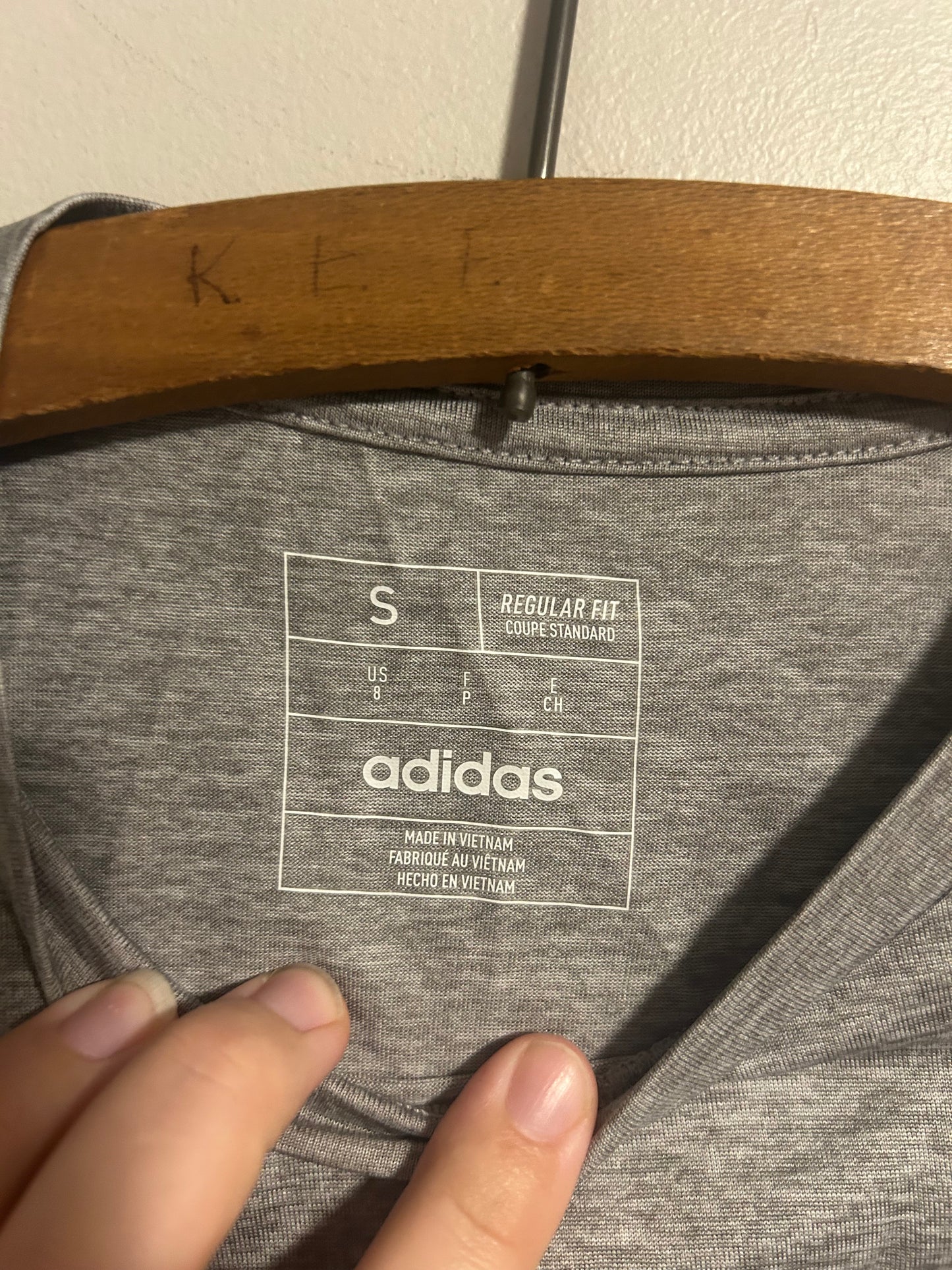 Adidas youth small grey tshirt