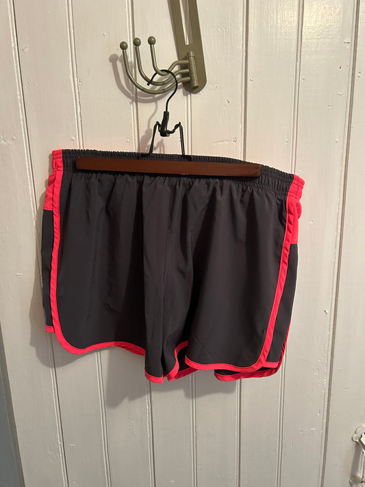 Athletic works xl grey & neon pink athletic shorts
