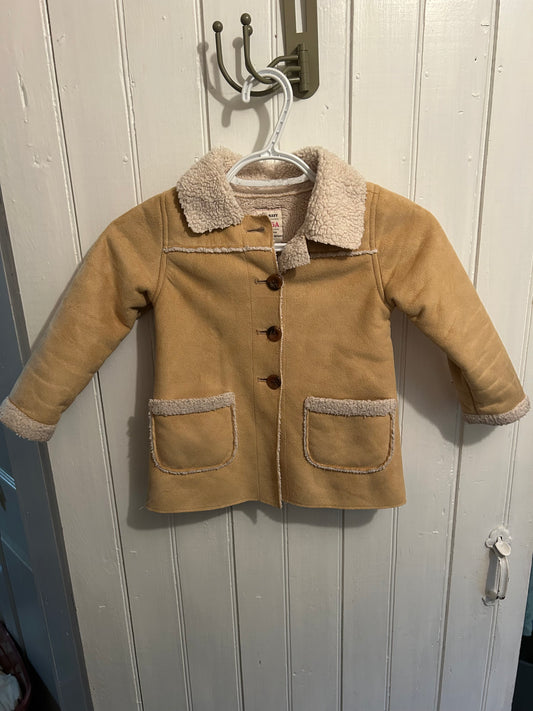 Old navy 5t tan suede Sherpa jacket