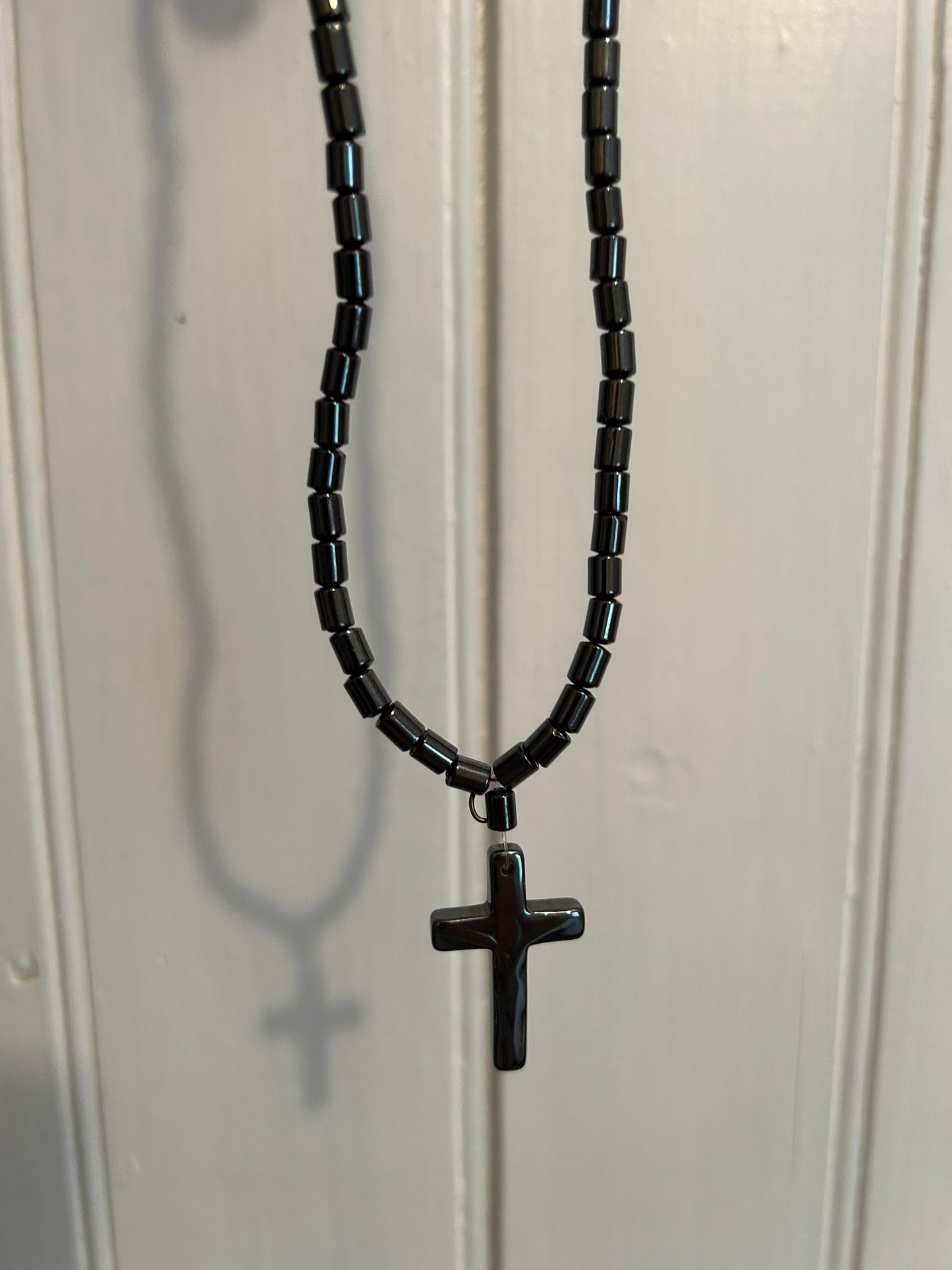 Beaded cross necklace