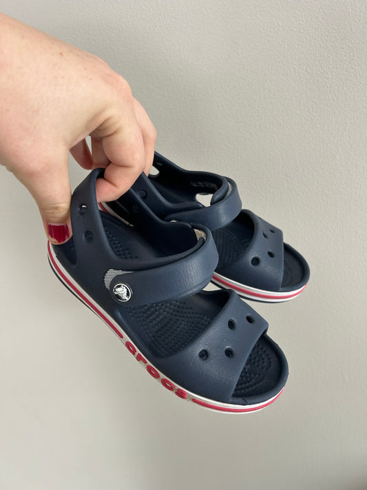 Crocs 11C navy blue sandals
