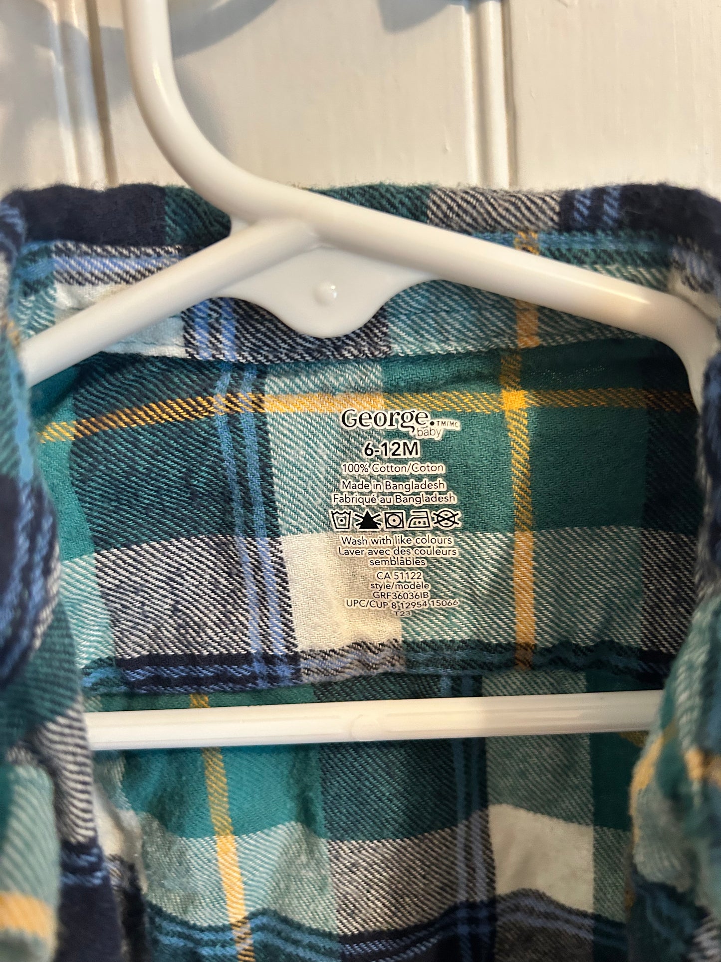 George 6/12m blue flannel