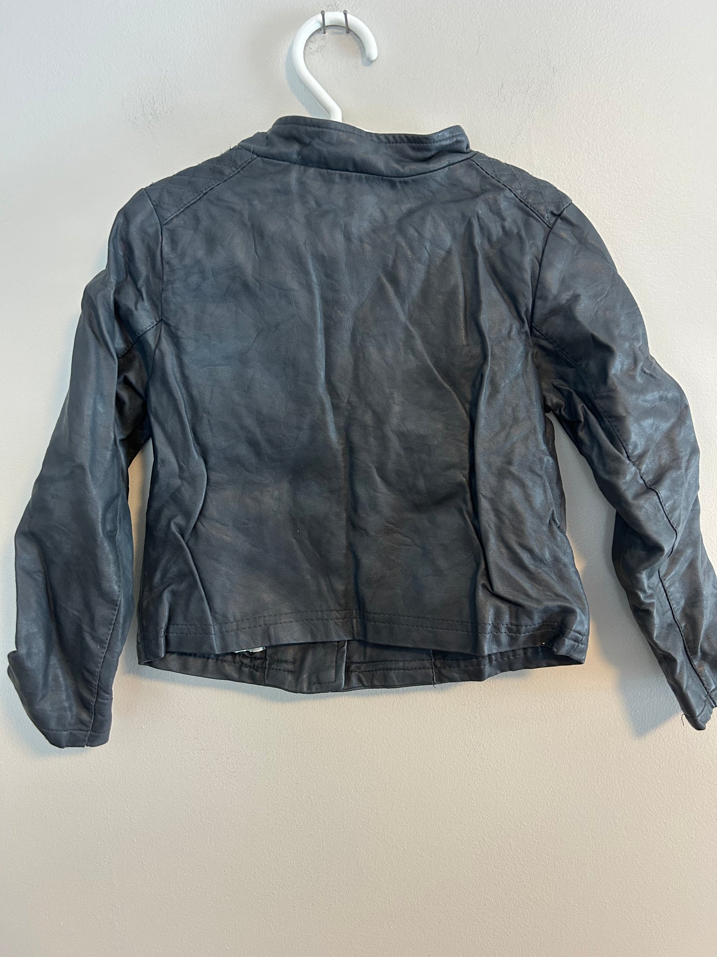 Oshkosh 5t grey leather jacket