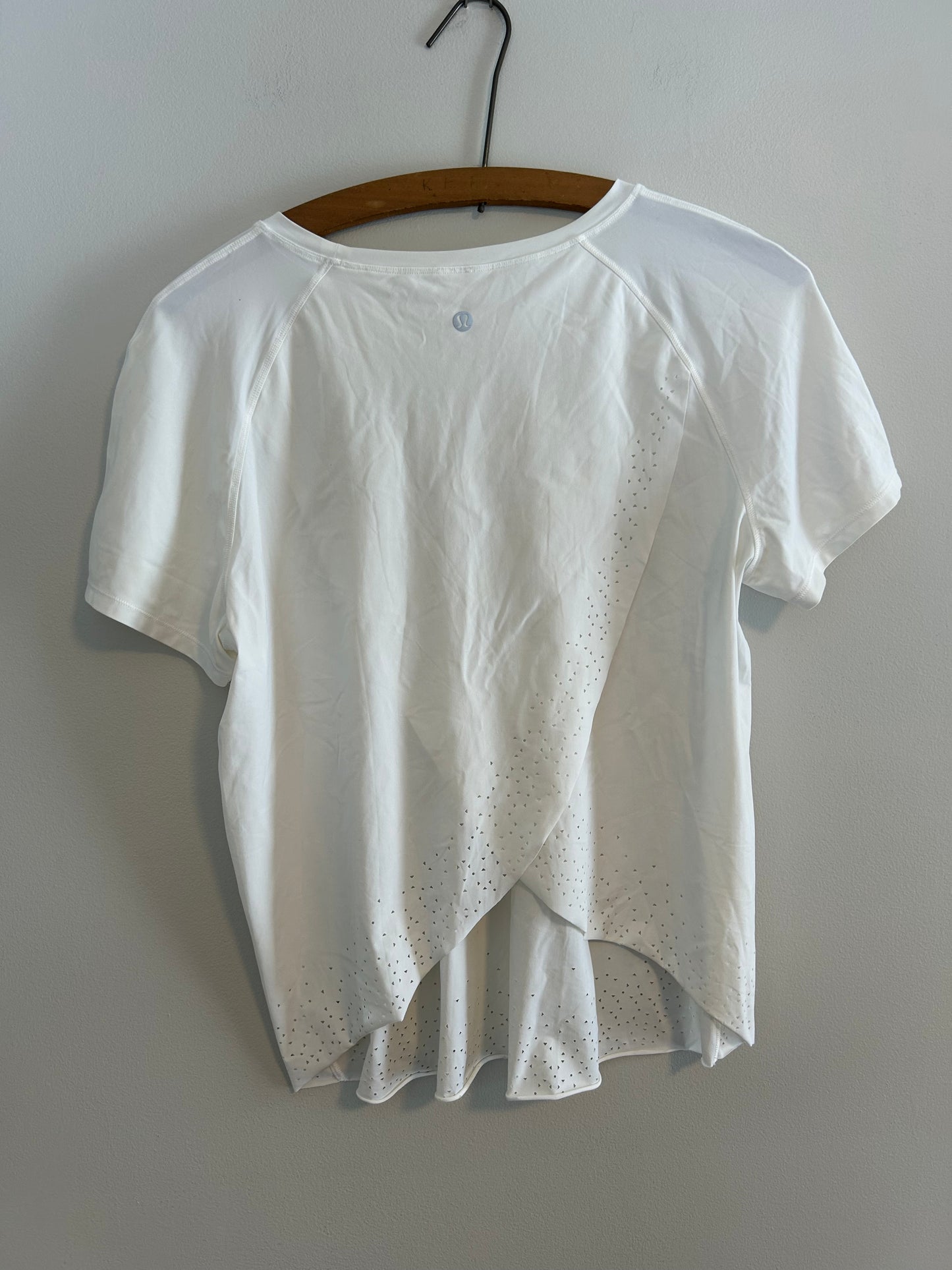 Lululemon medium white swoop open back top