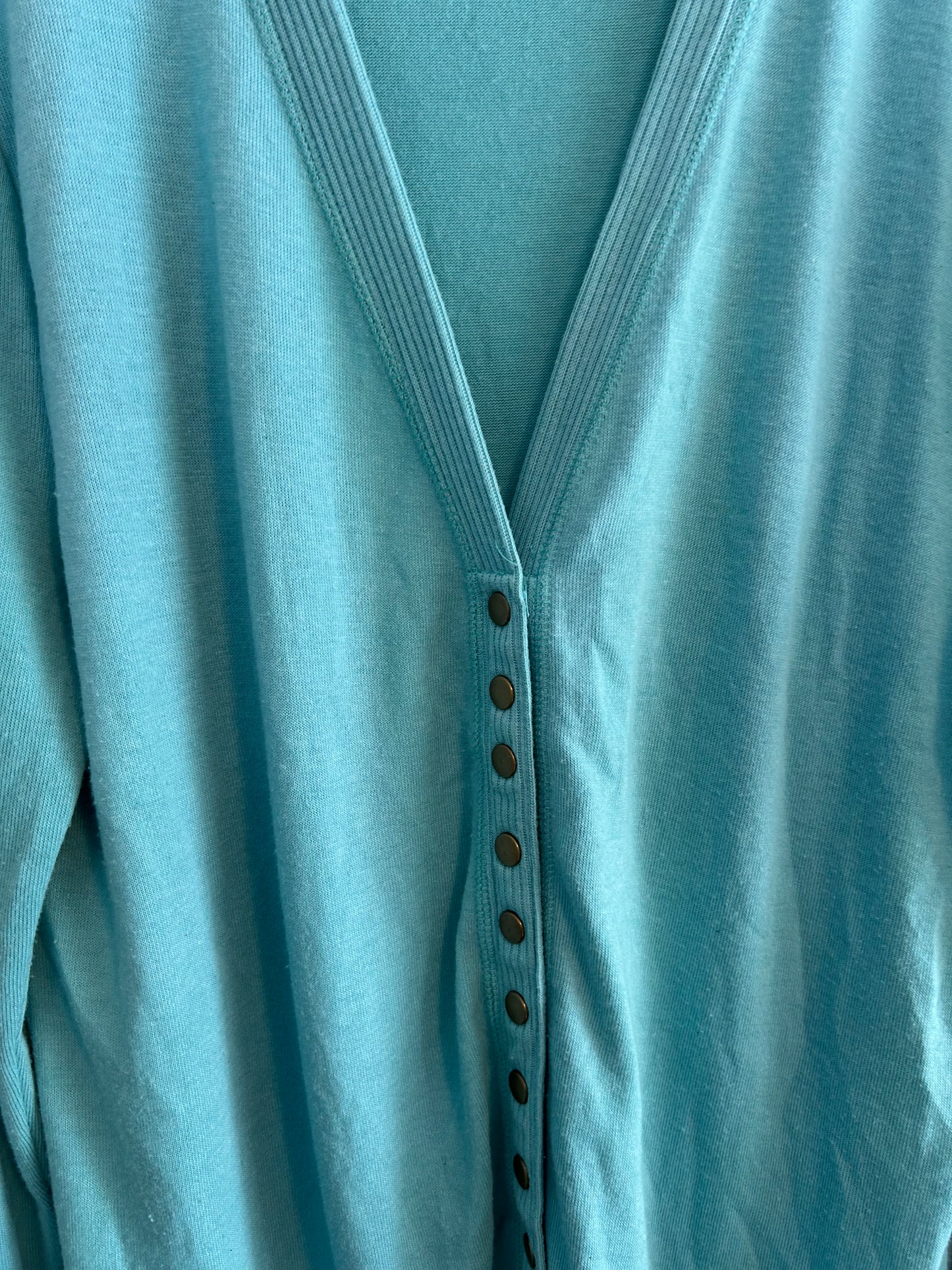 Zenana 3x teal button up cardigan