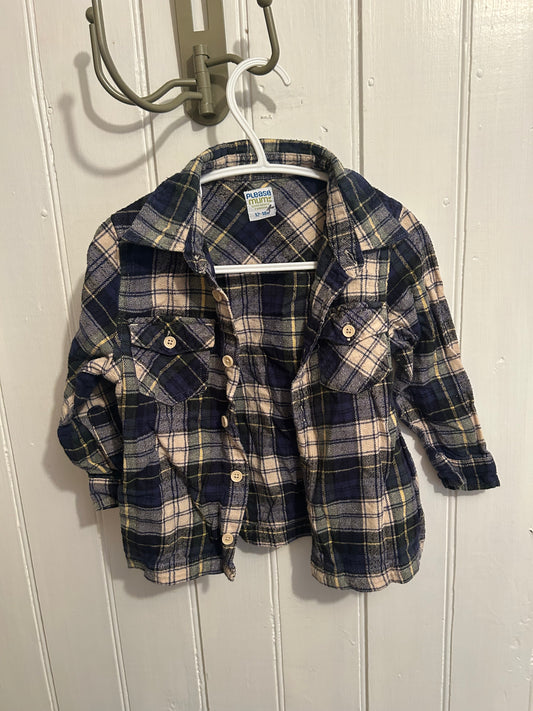 Please mum 12/18m blue flannel