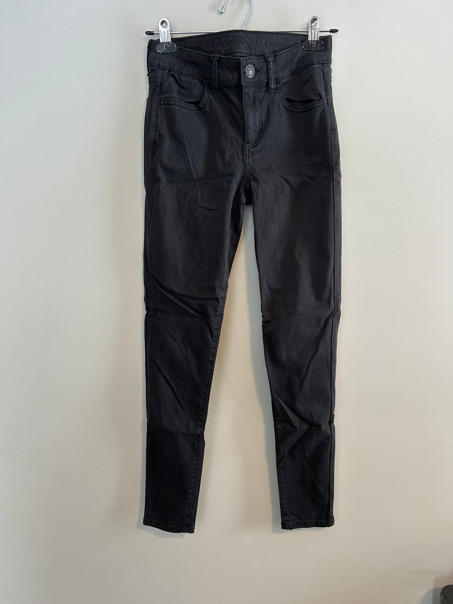 American eagle 0 black skinny jeans