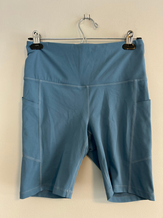 Shambhala medium blue high rise bike shorts