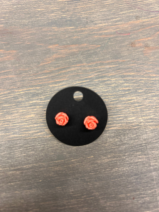 Rose stud earrings