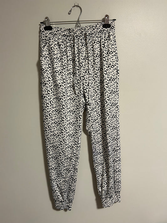 Belinda medium white & black cheetah joggers