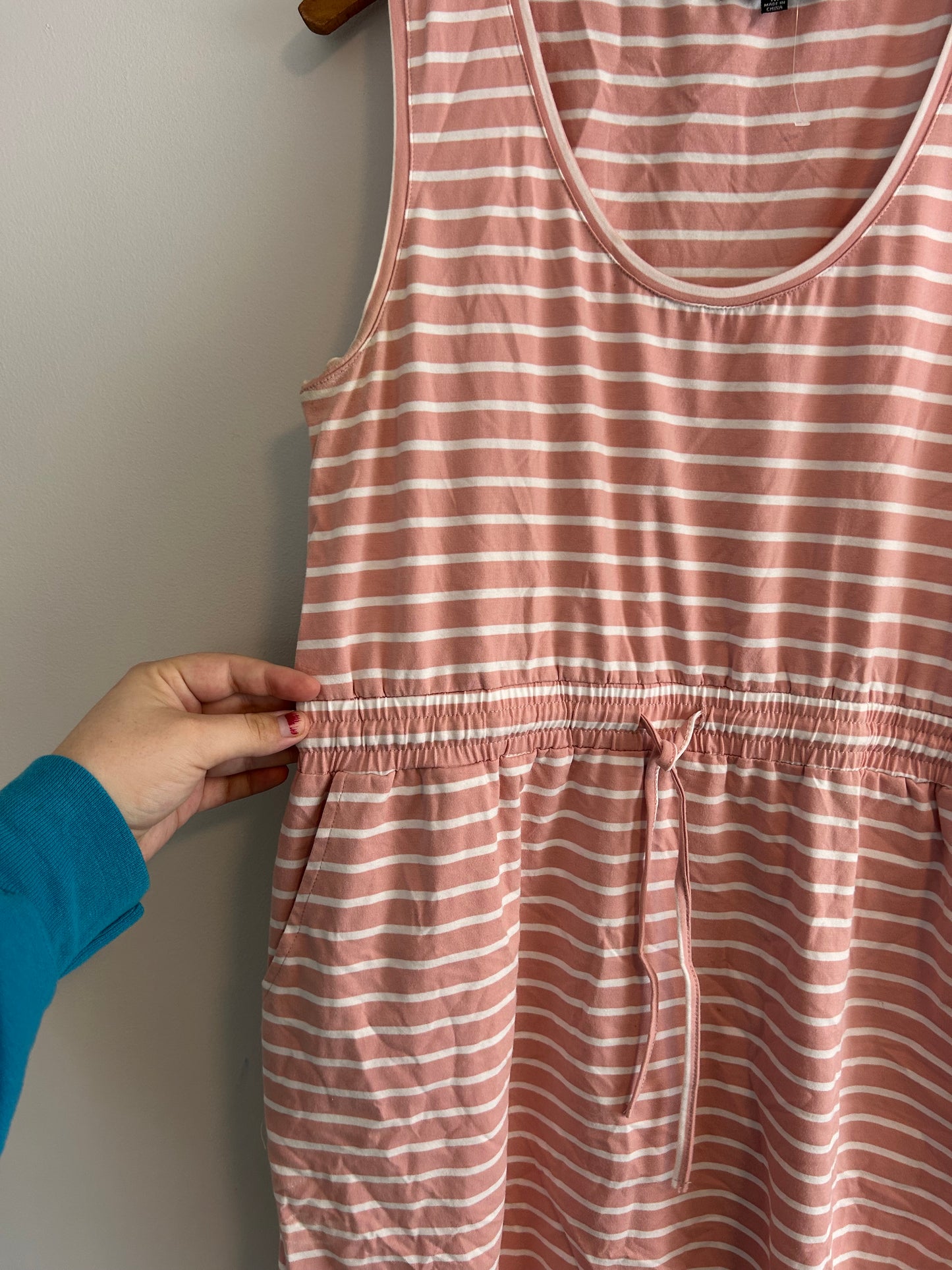 Papillon medium pink striped dress