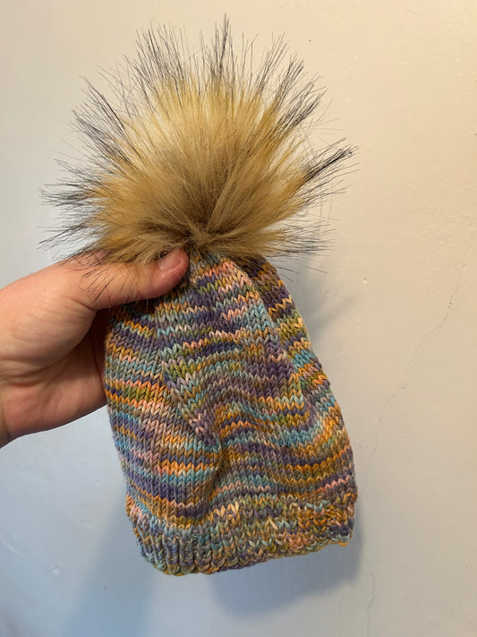 Handmade infant knit hat