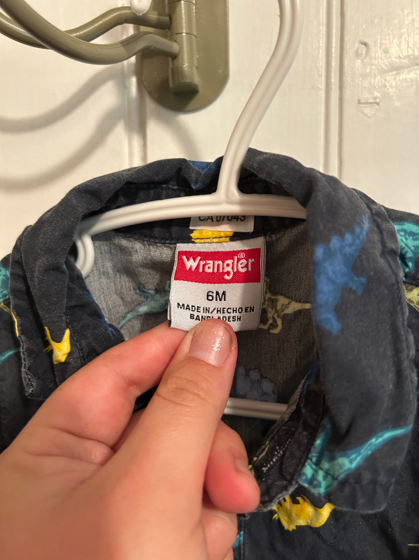 Wrangler 6m Dino button up flannel