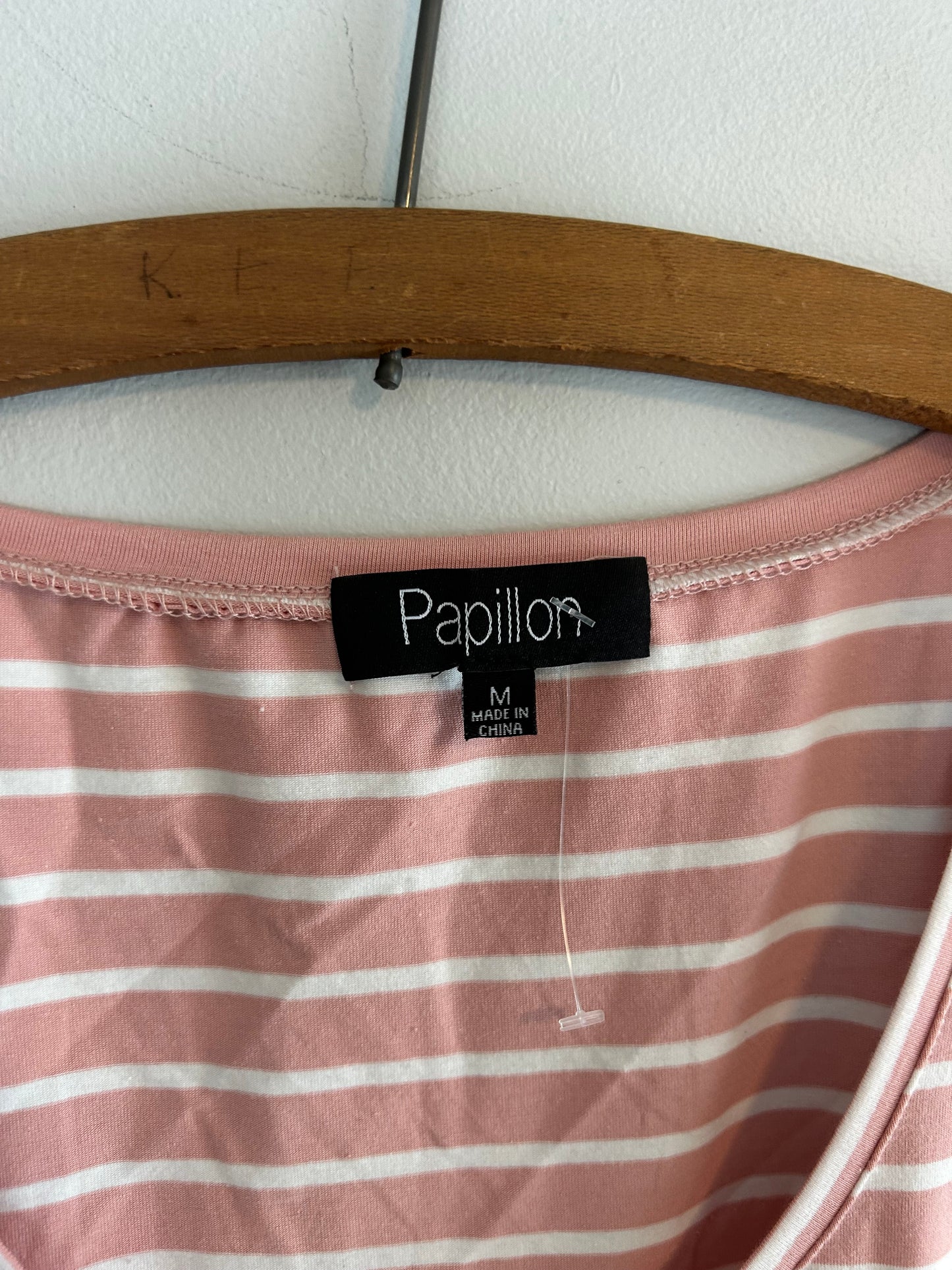 Papillon medium pink striped dress